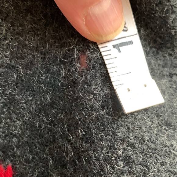 TALBOTS | Snowman Holiday Zippered Cardigan, Charcoal Grey w/ Appliqués | Sz M - Picture 9 of 12